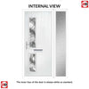 Cottage Style Debonaire 2 Composite Door Set with Single Side Screen - Hnd Abstract Glass - Shown in Anthracite Grey
