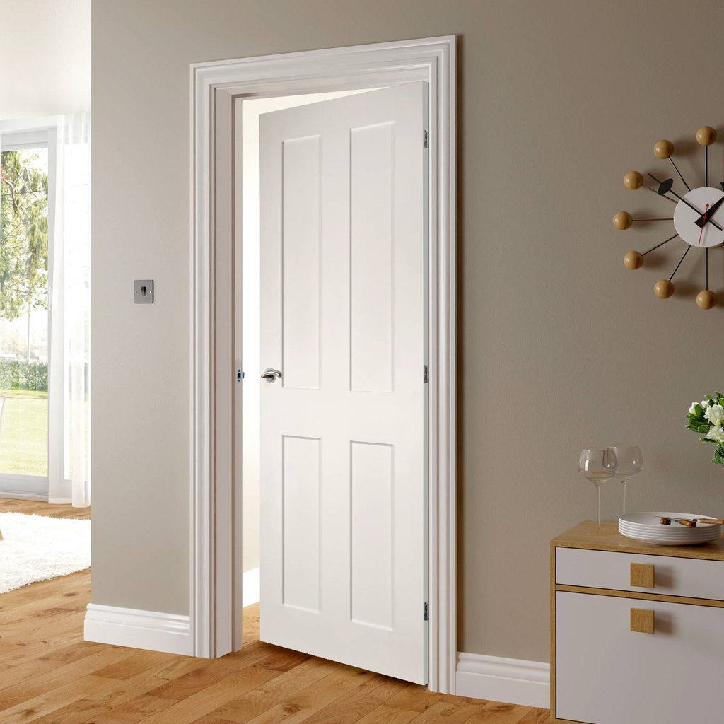 Eton White Primed Victorian Shaker Fire Door 1 2 Hour Fire Rated