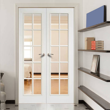 The malton rebated door pair uses the classic twinlight design of the standard malton oak  Internal French Doors Rebated