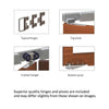 Five Folding Doors & Frame Kit - Montreal Oak Flush Internal 3+2 - Prefinished