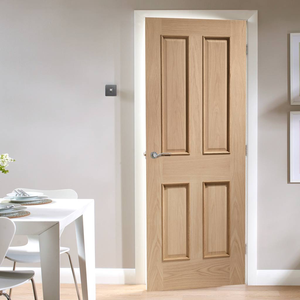 Door And Frame Kit Victorian Oak 4 Panel Door Raised Mouldings