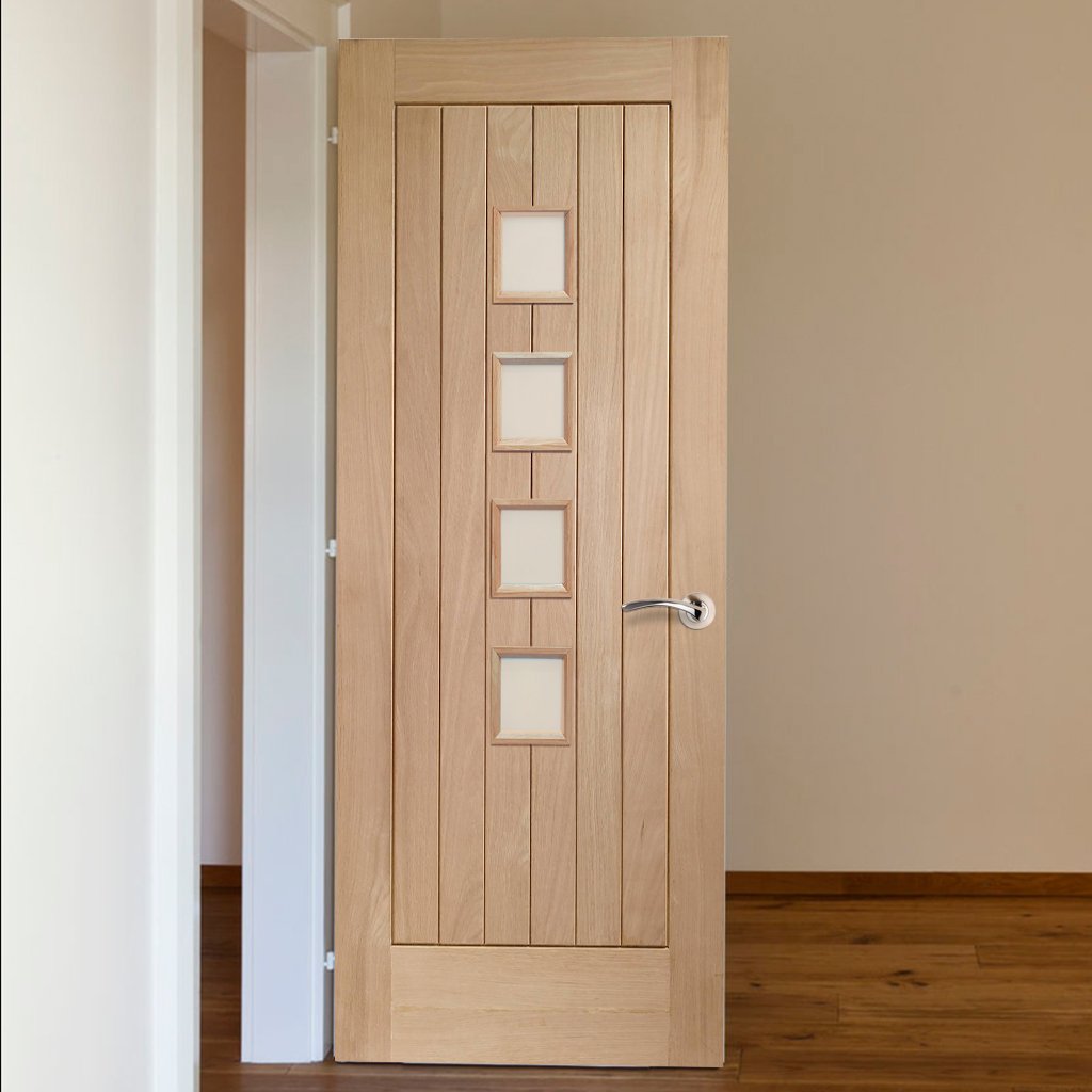 Bespoke Contemporary Suffolk Oak 4l Glazed Door