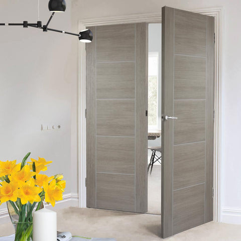 Laminate Vancouver Light Grey Door Pair - Prefinished