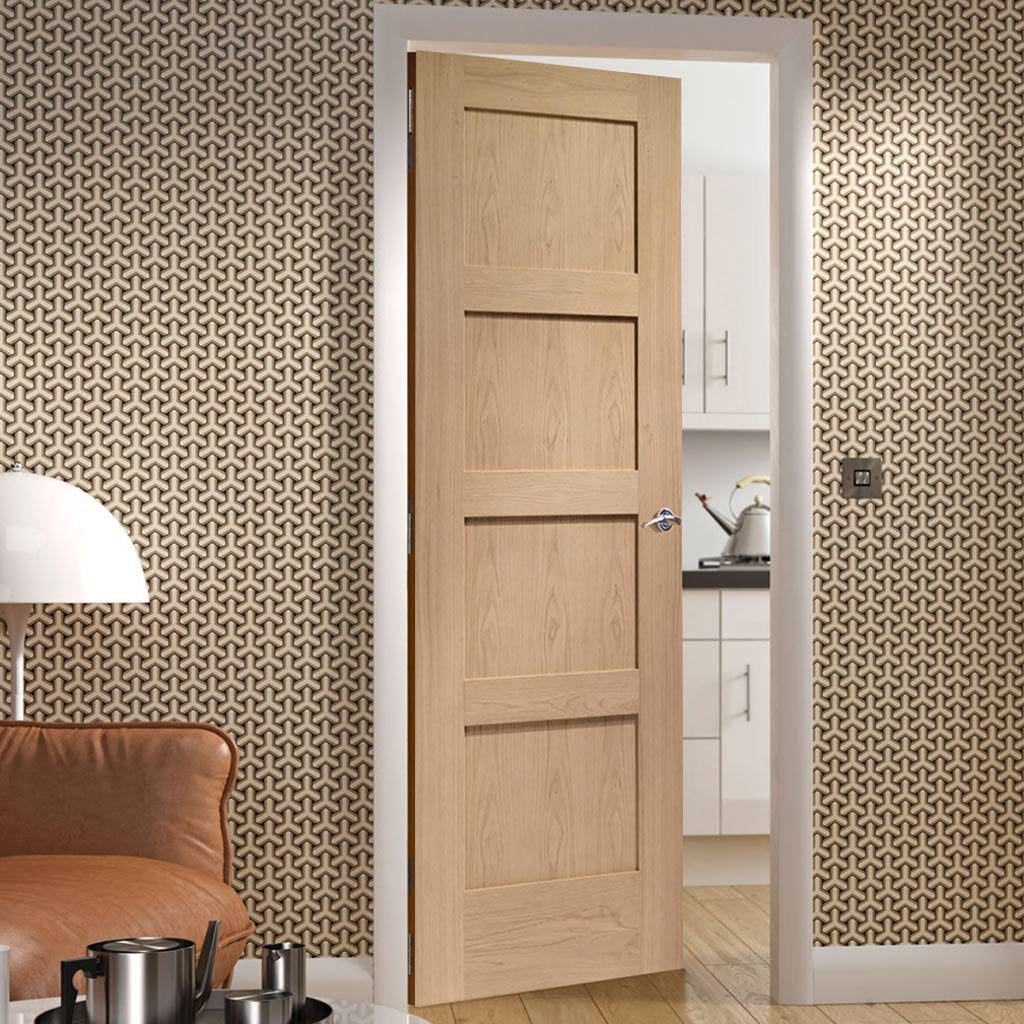 Shaker Oak 4 Panel Door - Prefinished