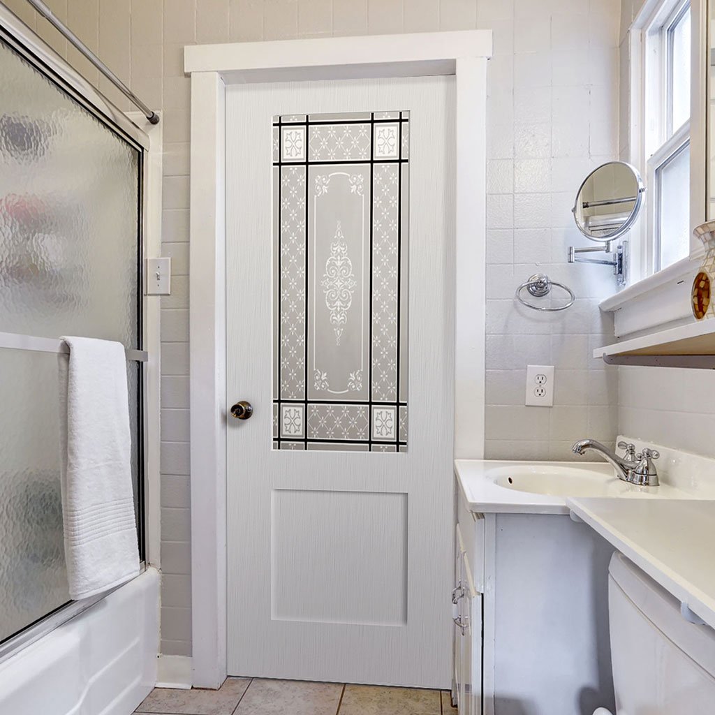 Shaker Lightly Grained Pvc Door Clear Class With Victorian Design