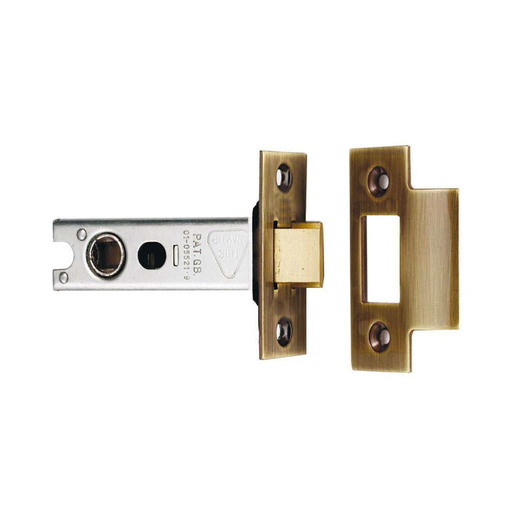 Standard tubular latch in two sizes, 65mm or 75mm for internal doors.
