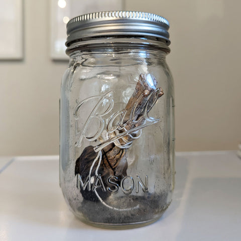 Sage Smudge Stored in a Mason Jar