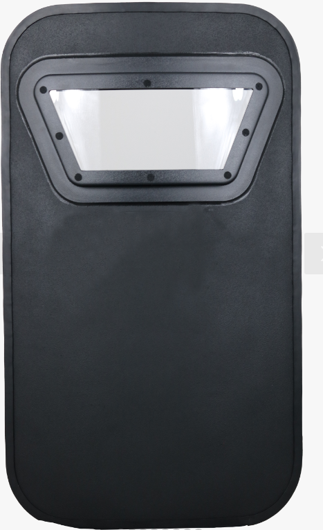 United Shield Military Combat Ballistic Shield, NIJ Level IIIA Protection, Ambidextrous Collapsible Handle, w/ Integrated Weapon Mount, Compact
