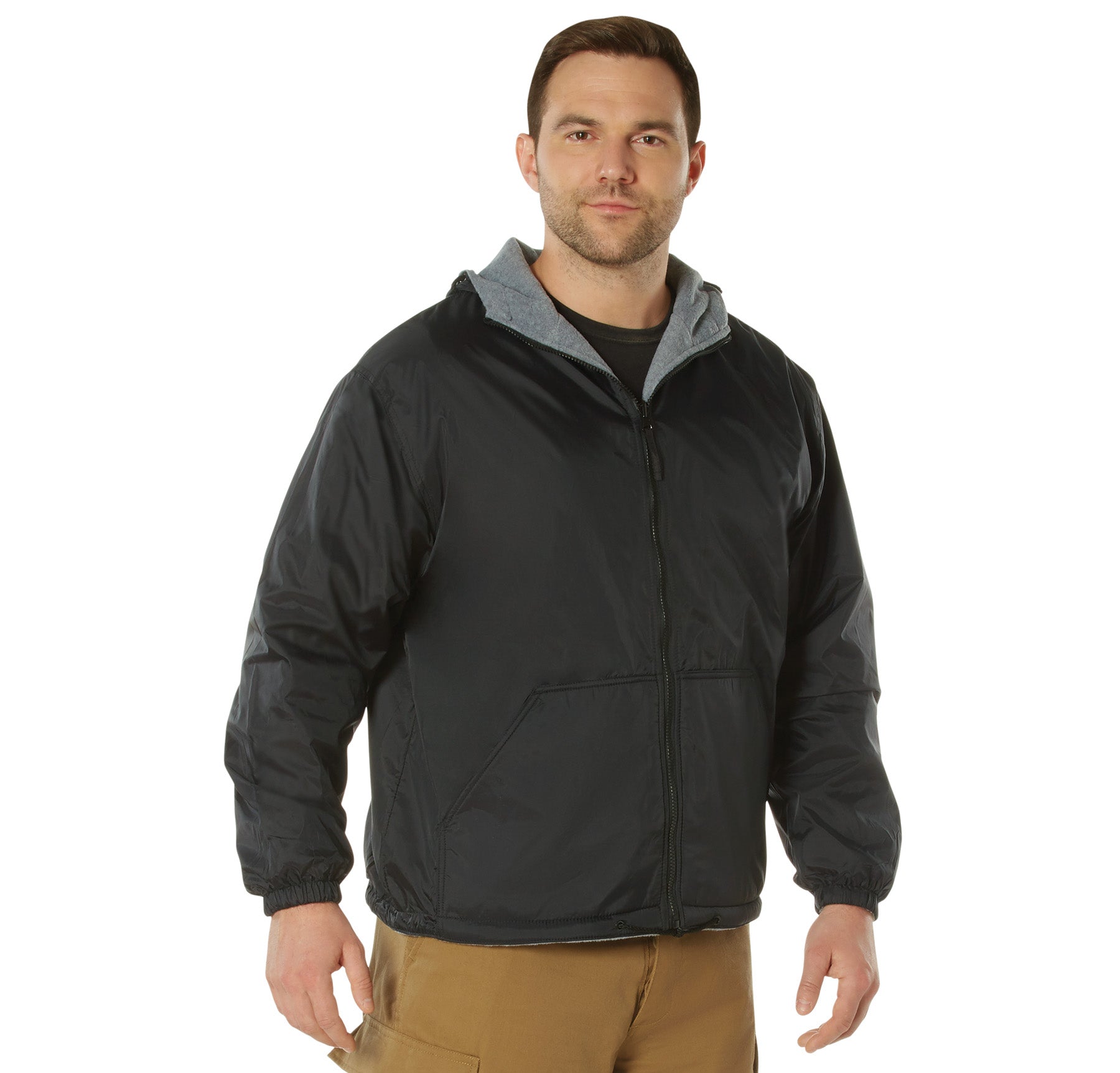 Rothco Black Security Nylon Rain Jacket - 2560 - S