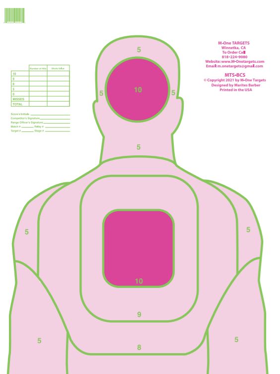 Cible de tir silhouette Rose B27E - 58x90cm pack de 100 ACTION TARGET -  Conditions Extremes