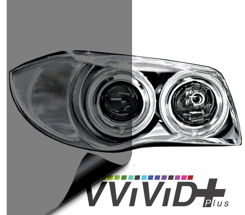 VVivid Vinyl Headlight Wrap Film Air-Tint Series (Sample 2.5in x 5in) All  Colors