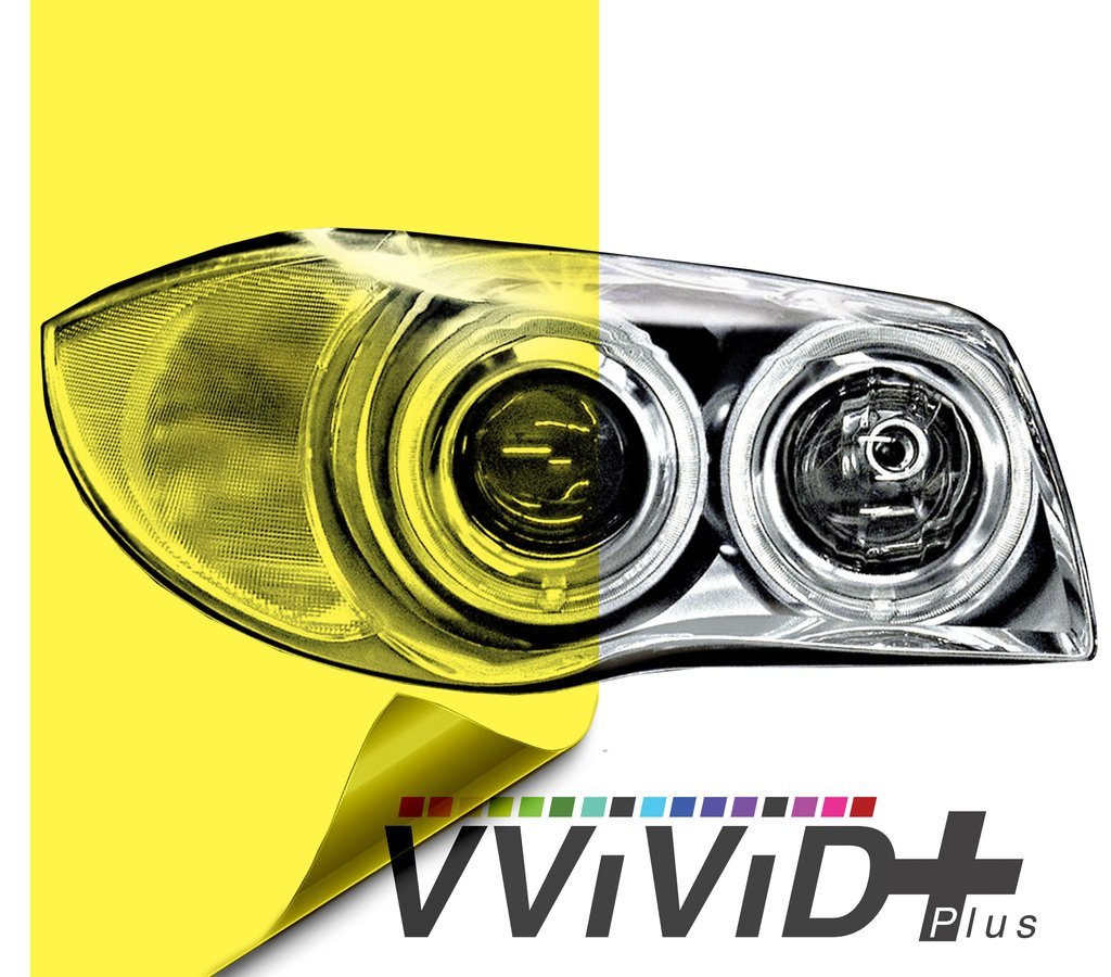 VViViD Red Gloss Vinyl Headlight Foglight Transparent Air Tint Wrap Self-Adhesive (12 x 24 4-Roll Pack)