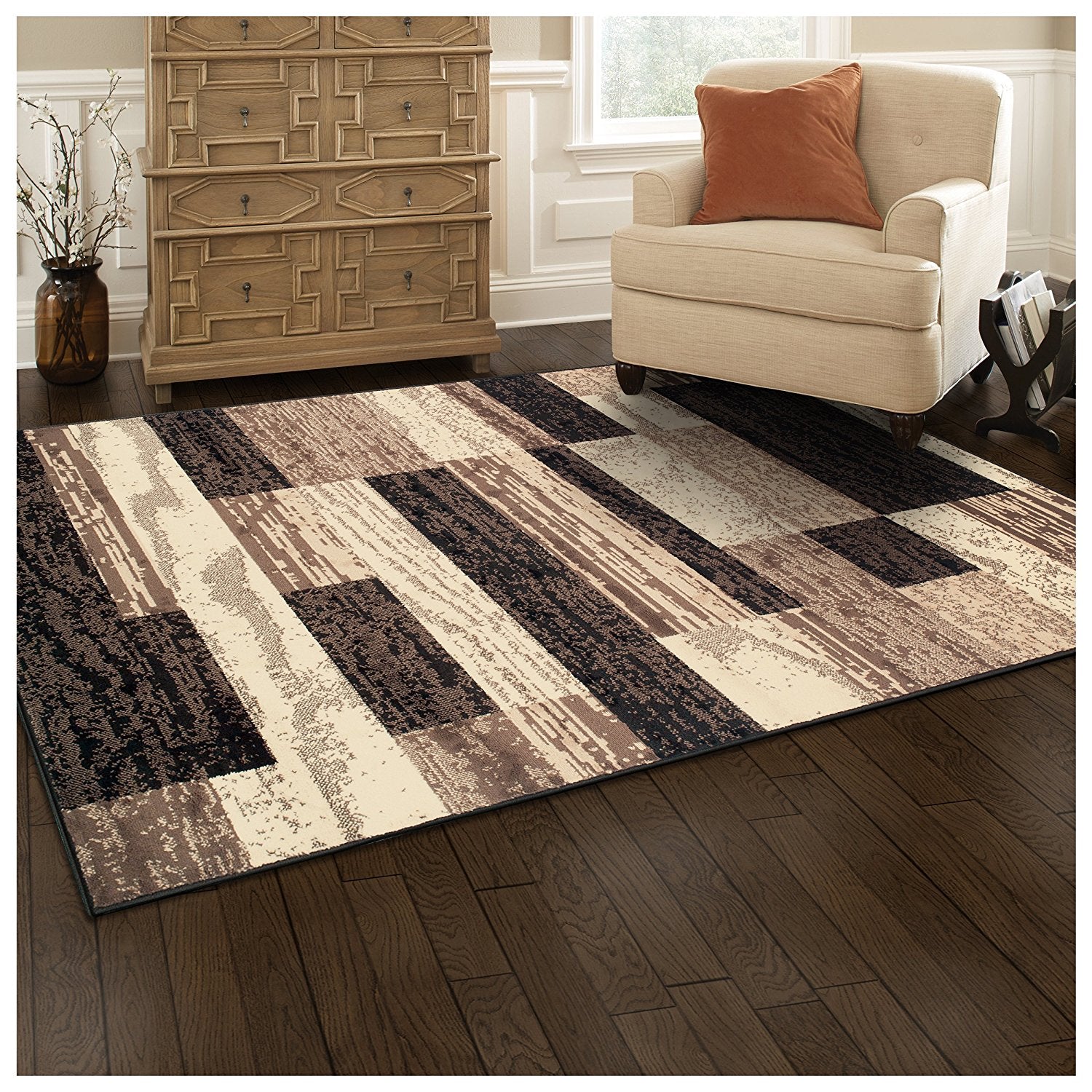 Rectangular Clifton Collection Area Rug Contemporary Geometric Carpet