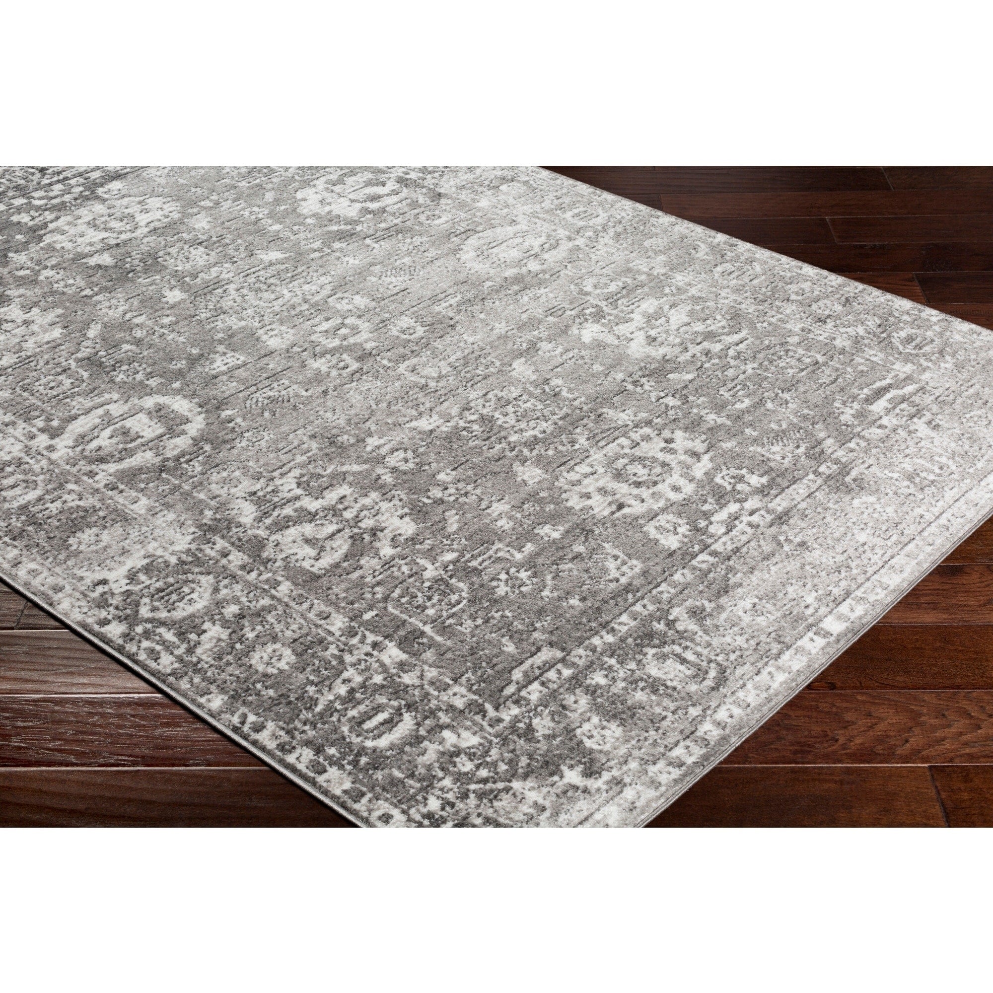 Distressed Light Gray White Soft Area Rug – Modern Rugs and Decor