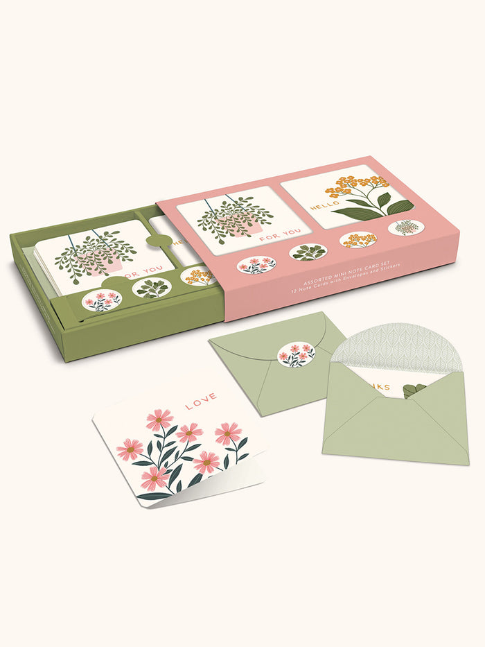 Cheery Messages Mini Note Card Set with Stickers – Studio Oh!