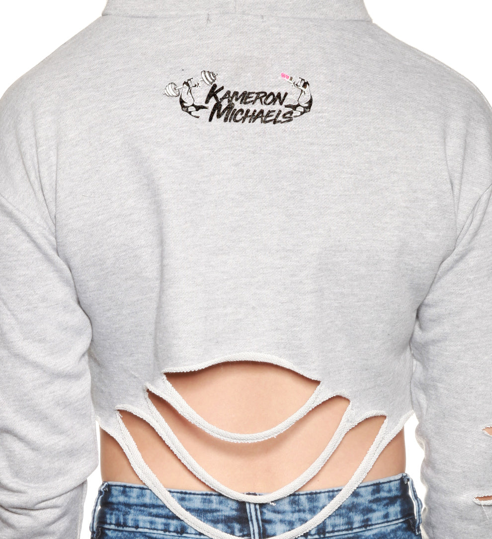 barbie crop top hoodie