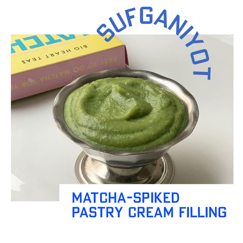 Matcha Spiked cream filling for sufganiyot