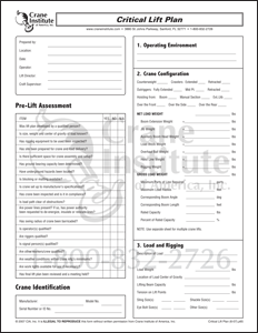 crane pre liftsafety checklist