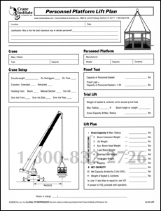 crane lift plan checklist