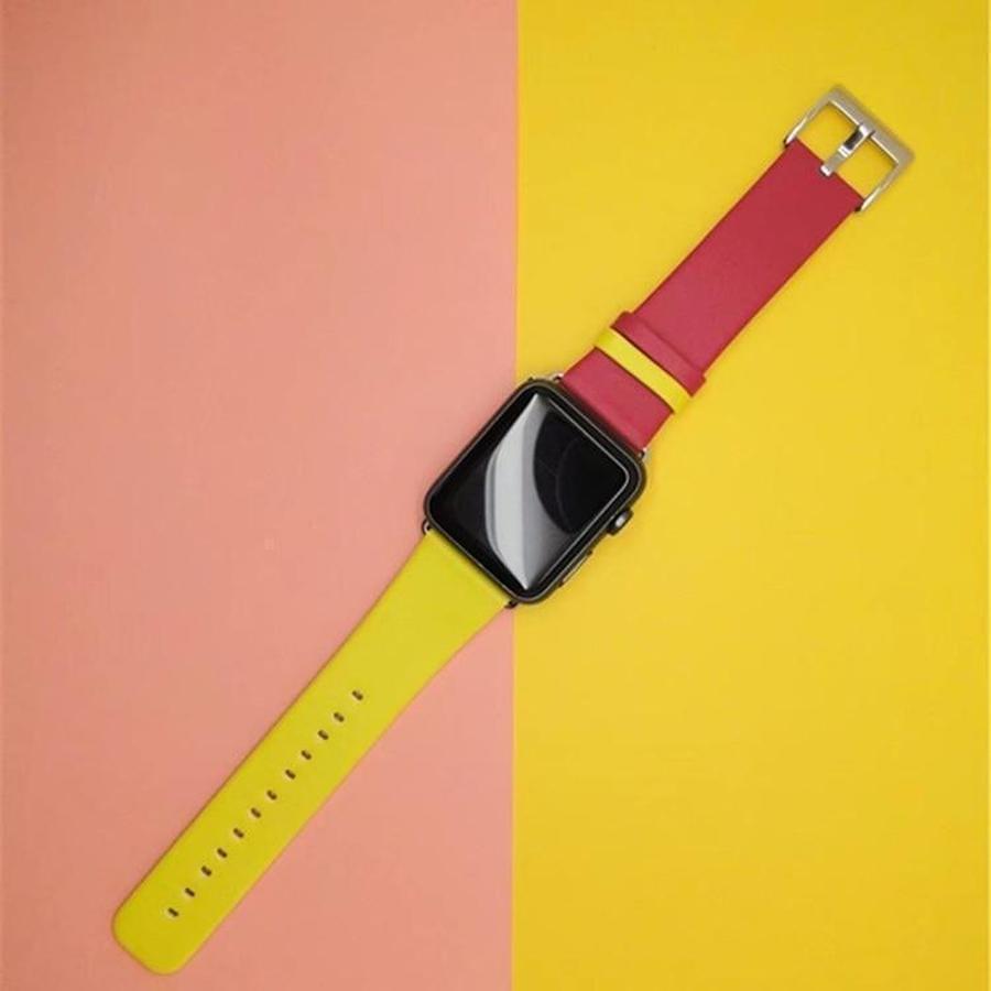 Duo Color Genuine Leather Apple Watch Band | New – Ambiguous Otter