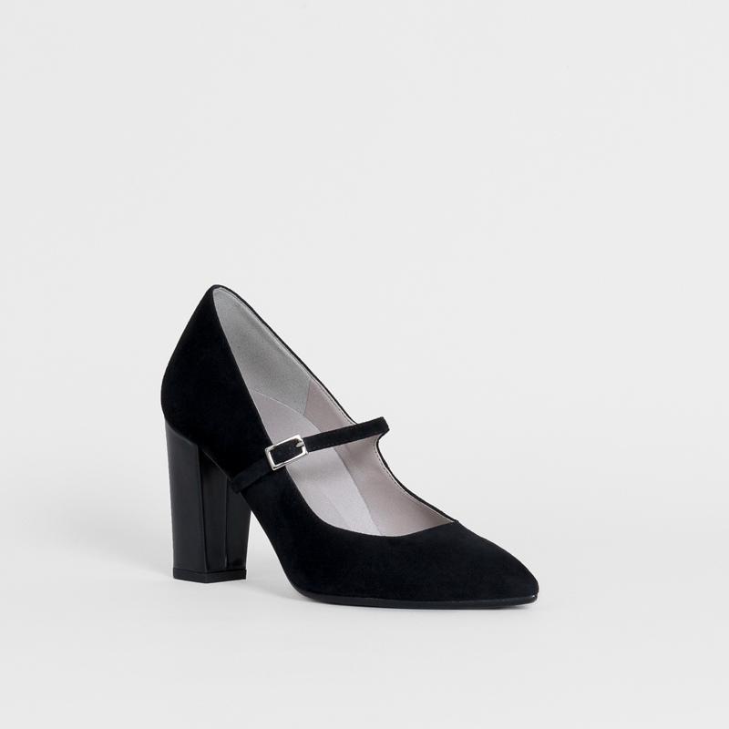 Lana black - Comfortable High Heel Pump – roccamore