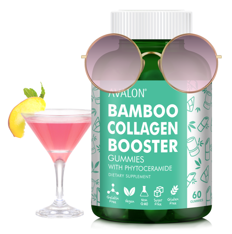 Try Singapore’s 1st Vegan Bamboo Collagen Booster for a more youthful you. AVALON Bamboo Collagen Booster Gummies are made with bamboo extract, Amla extract, Phytoceramide from rice bran, Vegan Hyaluronic Acid, Hydroxyproline, L-Proline, L-Lysine, L-Glycine, Biotin and Vitamin E. Supports your body’s natural collagen production and helps improve skin elasticity, smoothness and hydration. Formulated for daily use, our gummies are sugar-free, contains just 10 calories, cruelty free, allergen free and non-GMO. Suitable for vegans.