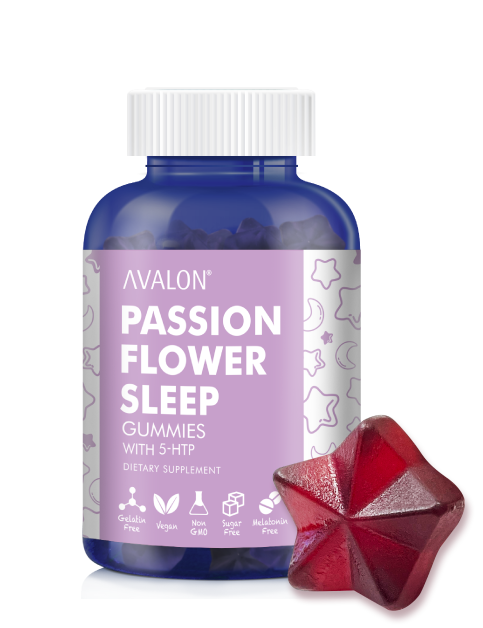 Your No.1 Safe Melatonin Alternative Gummies for a good night’s sleep. AVALON Passion Flower Sleep Gummies are made with passionflower, 5-HTP, GABA, L-Theanine, Vitamin B6 (Pyridoxine) and Lemon Balm. Promotes natural restful sleep, feeling of calmness & relaxation, improves quality of sleep and supports healthy sleep cycle.