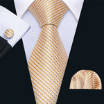 Gold Paisley Men Silk Necktie Fashion