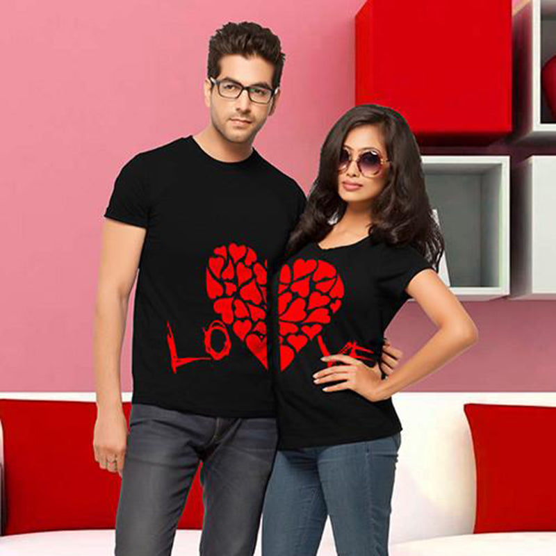 couple t shirt red