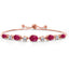 Ruby - July_925 Rose Gold Plated Silver_Bracelet in 925 Rose Gold Plated Silver