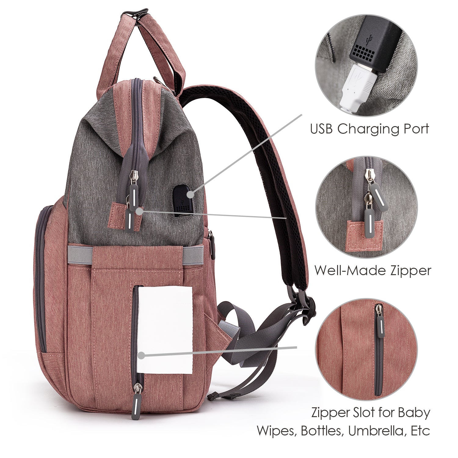 diaper bag with usb