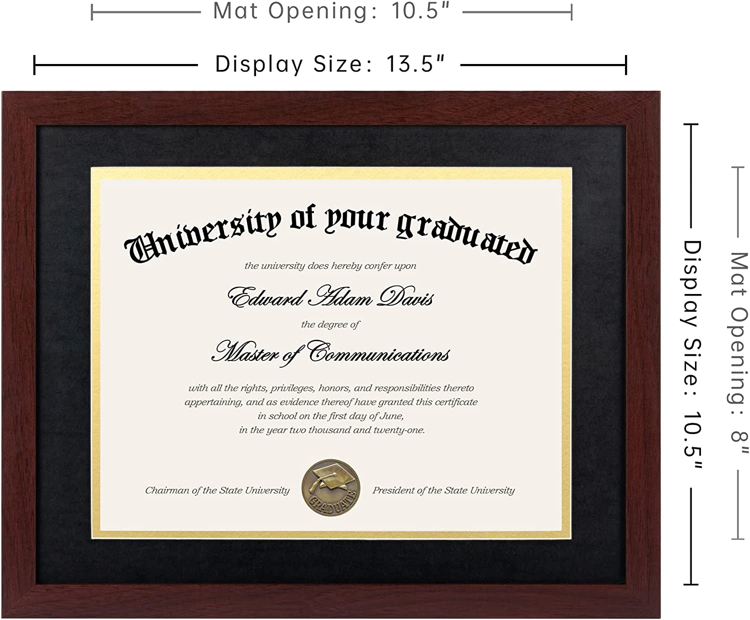 degree frames size