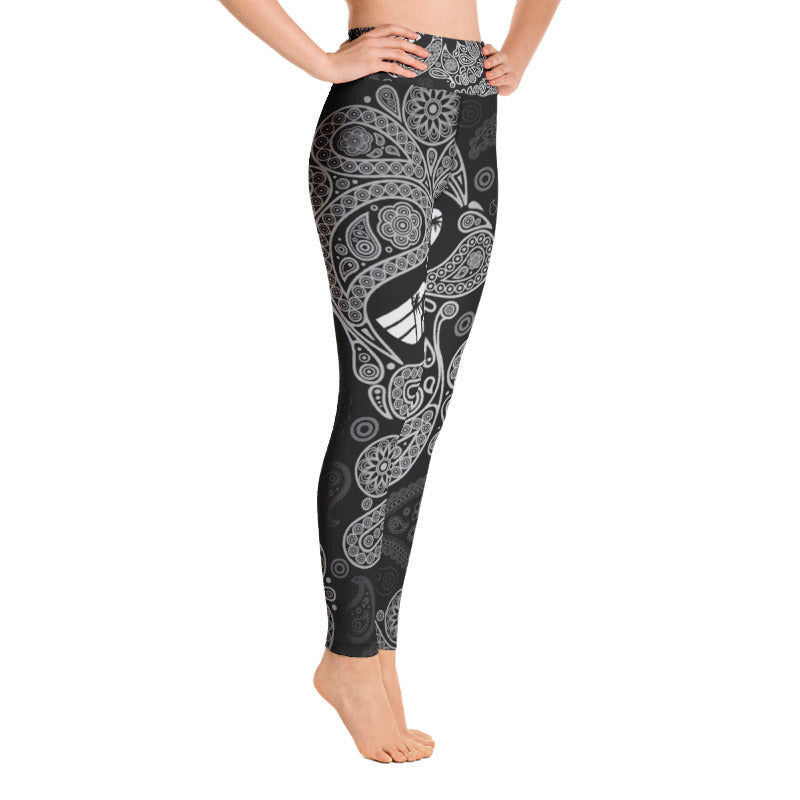 FD Paisley Skull Print High Waisted Leggings – Fly Definition