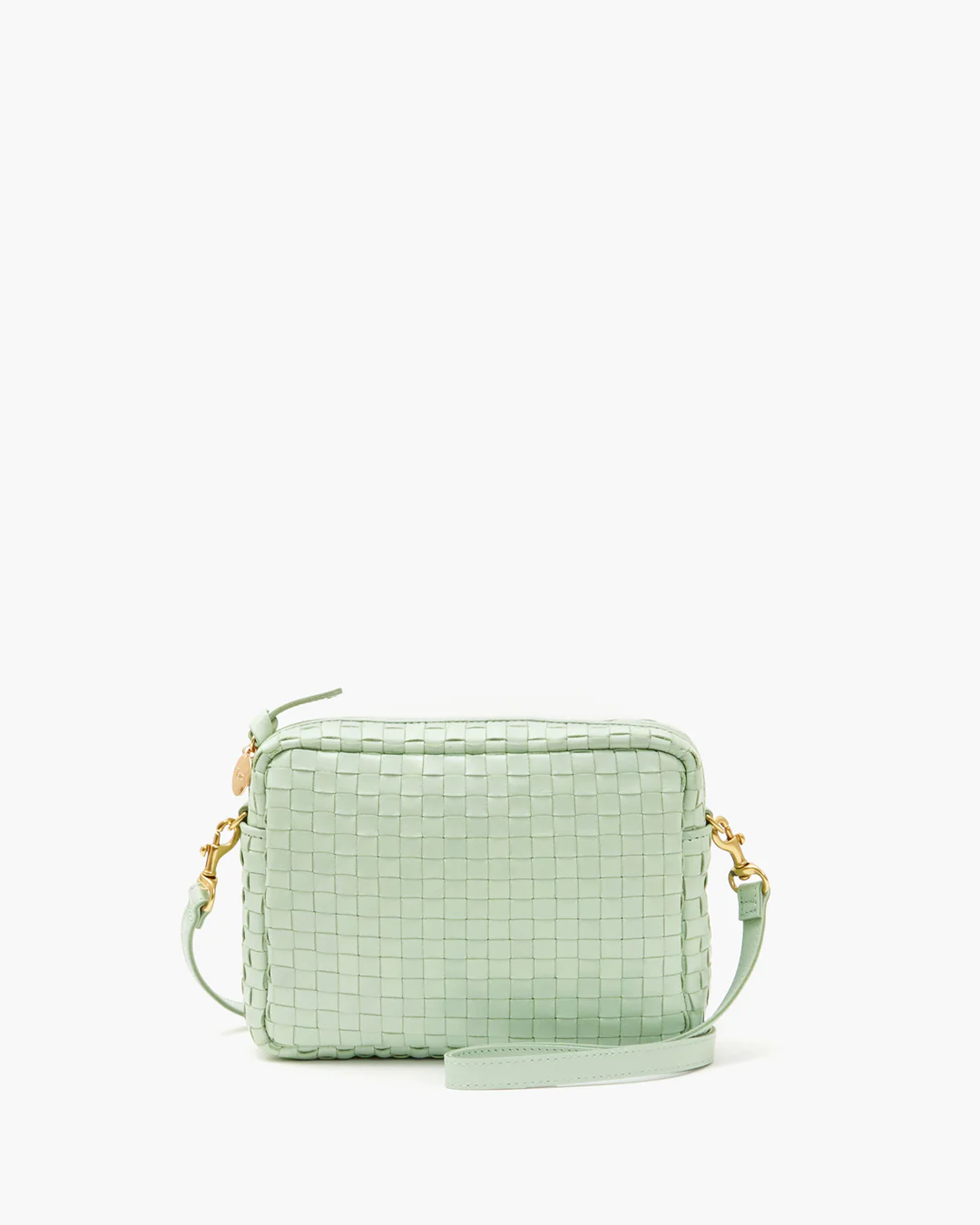 Petit Moyen in Natural Woven Checker – Mint Julep