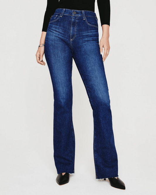 AG Jeans Saige High Rise Straight in Easy Street- Bliss Boutiques
