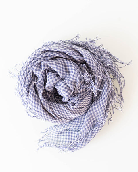 CHAN LUU KOMBU GREEN LINEA CASHMERE AND SILK SCARF - Leaf & Petal/Cassis