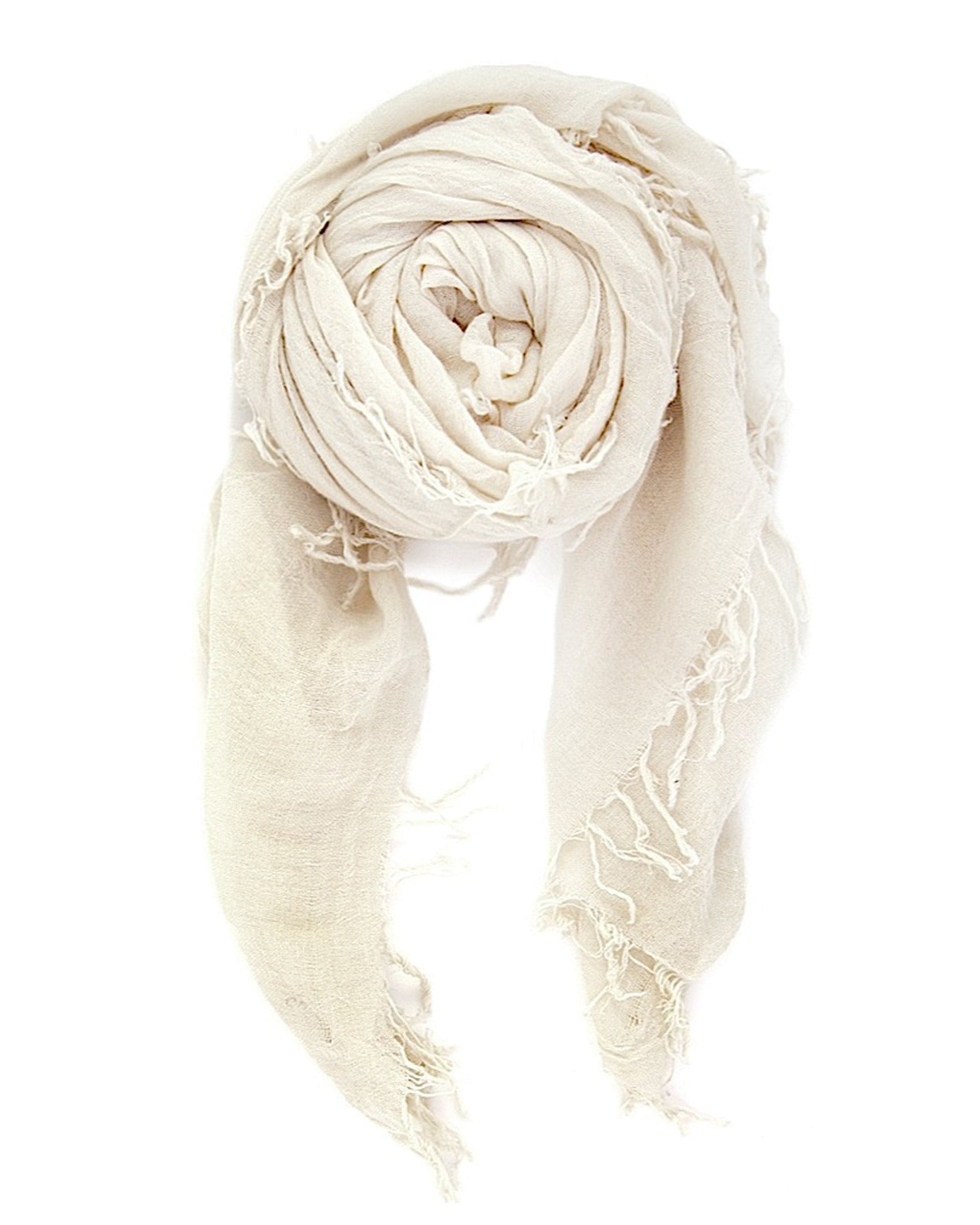 Glacier Grey Cashmere and Silk Scarf