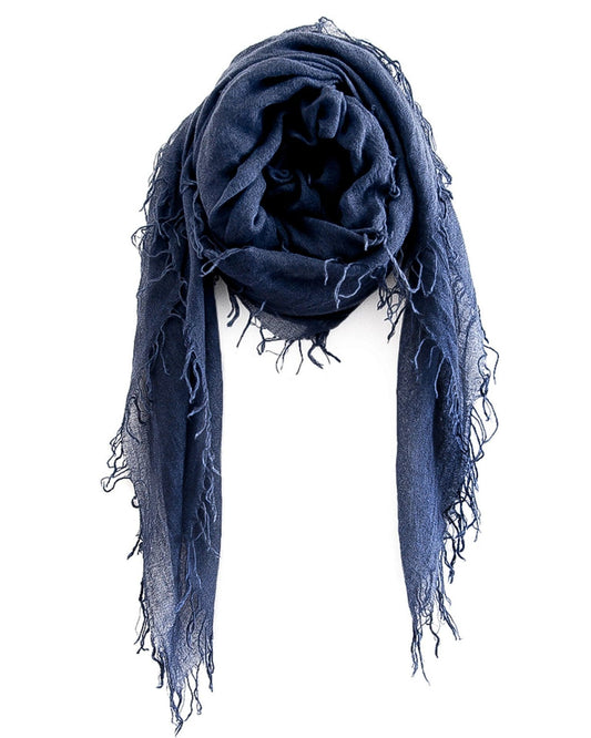 Indigo Blue French Floral Cashmere and Silk Scarf – Chan Luu