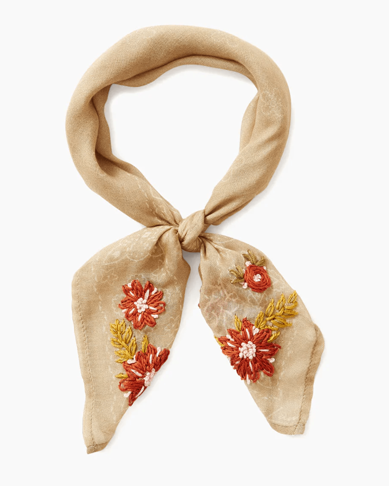 Chan Luu Tiny Emb Flower Bandana in Winsome Orchid - Bliss Boutiques