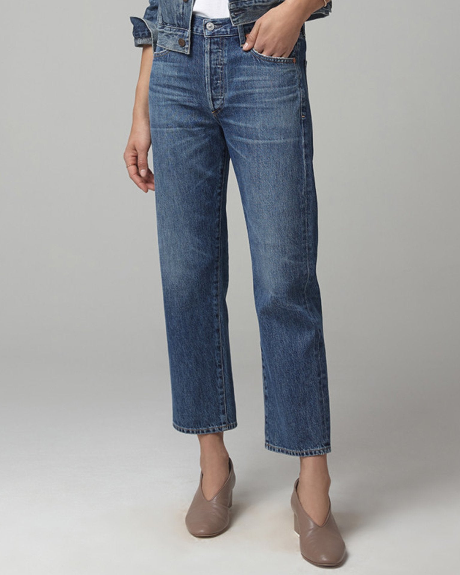 high rise relaxed jeans