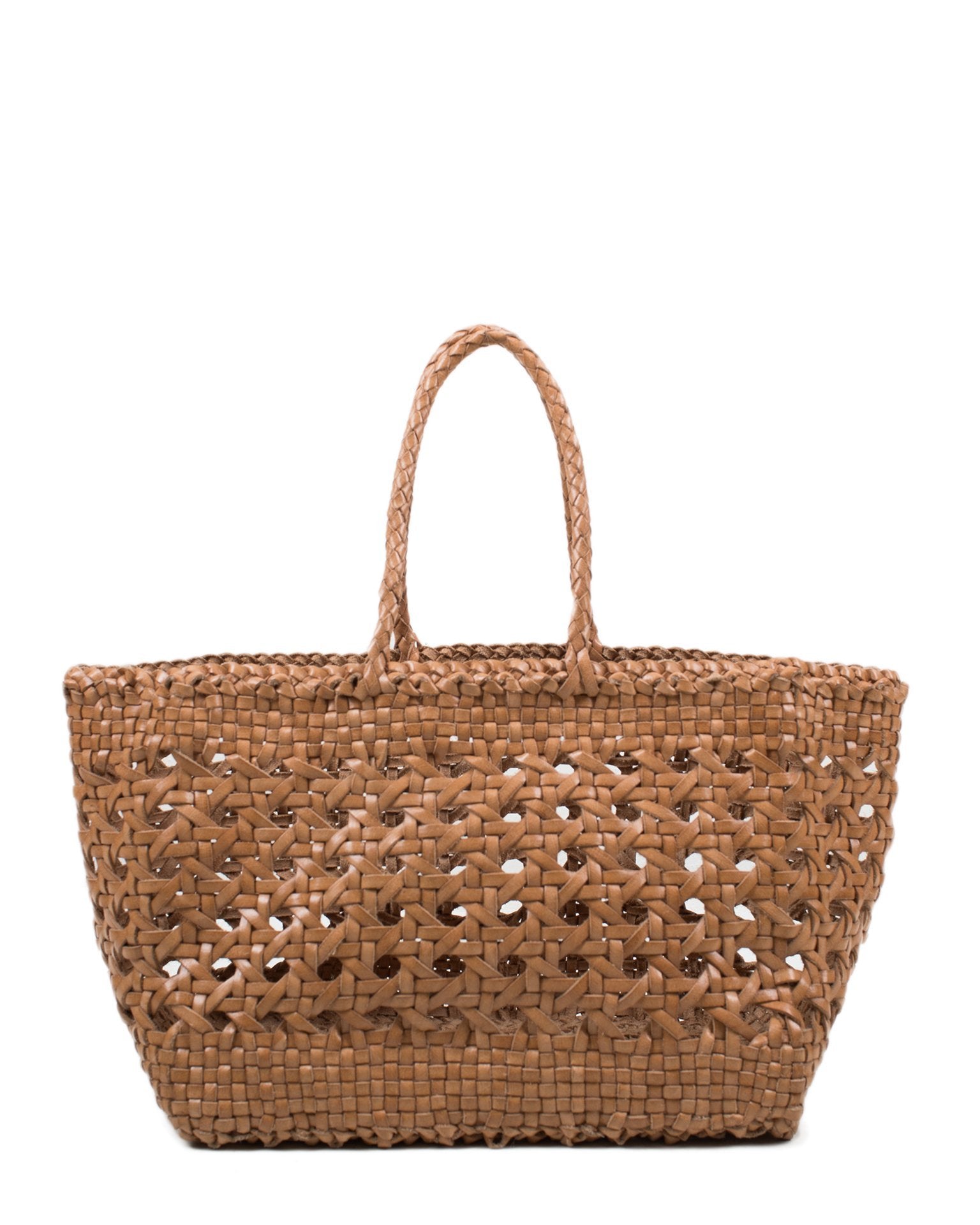 Clare V. Sandy Woven Market Tote in Natural