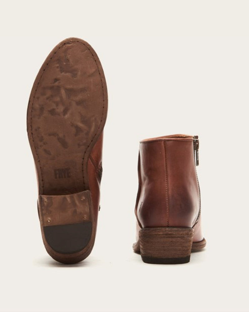 frye carson piping bootie cognac