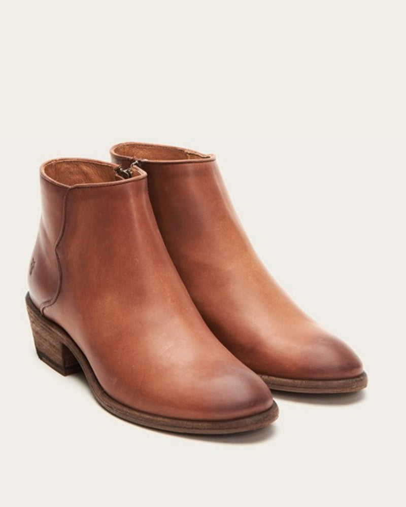 frye carson piping bootie cognac