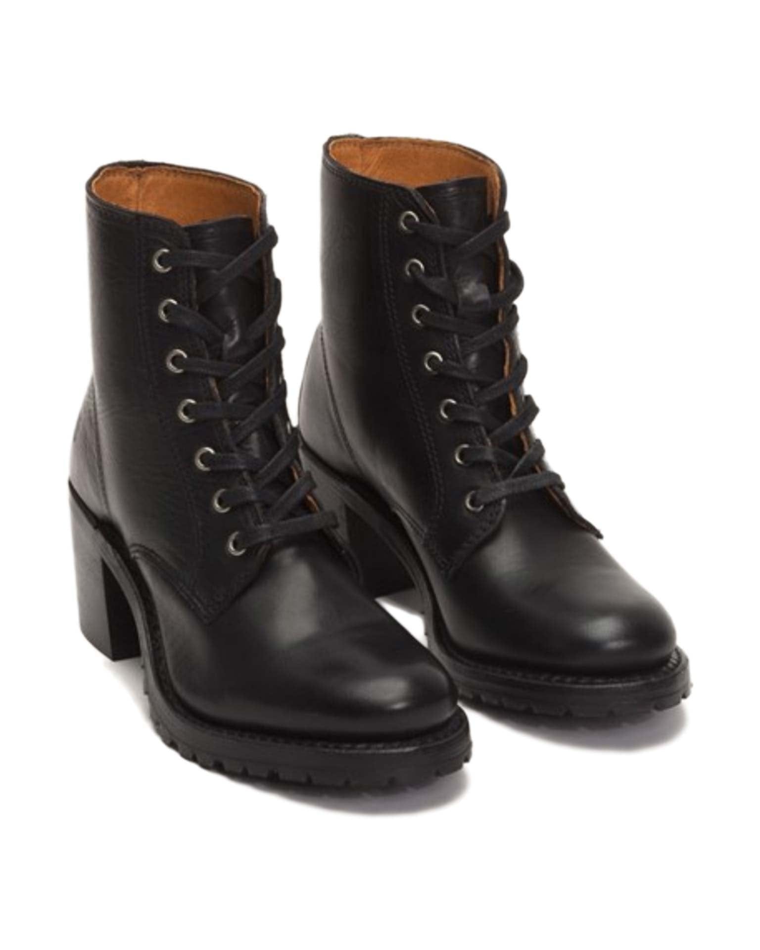 frye sabrina 6g lace up black