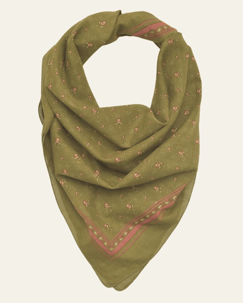 Mois Mont No 608 Wool Bandana in Indian Pink - Bliss Boutiques