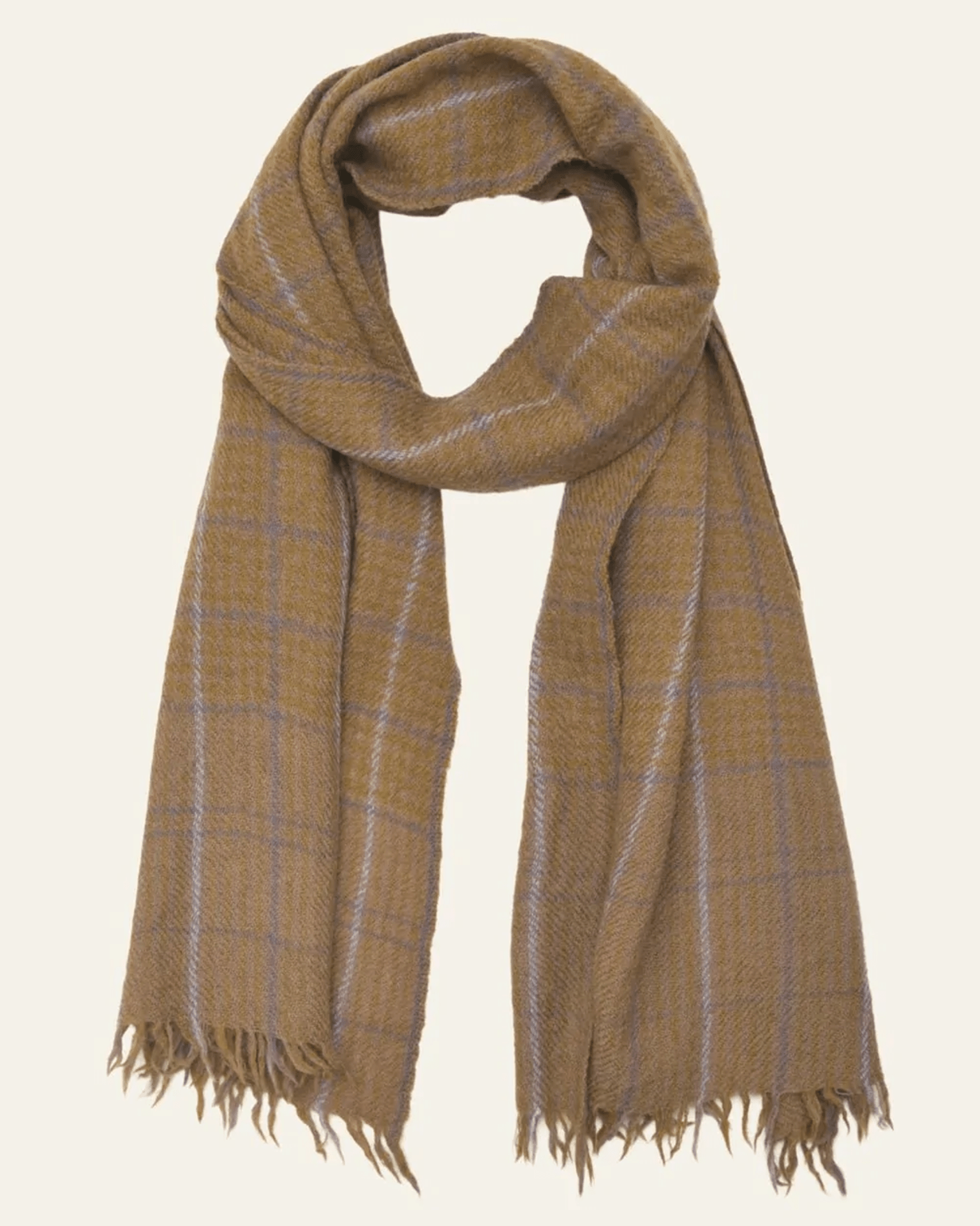 Elizabetta Sondrio - Wool Backed Silk Scarf - Chocolate - Brown