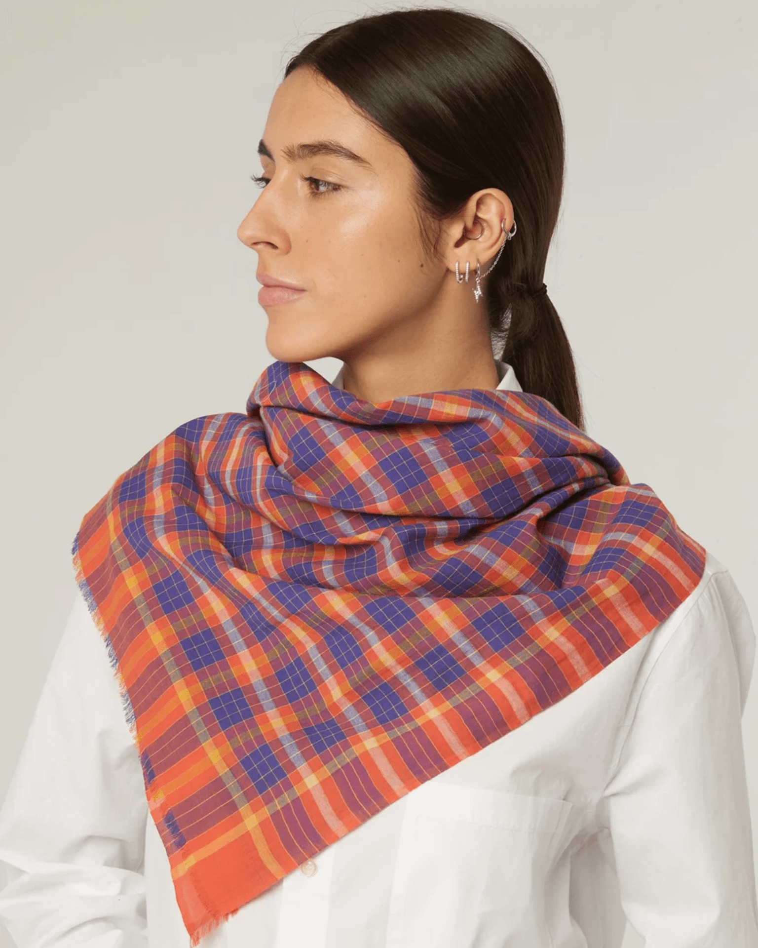 Mois Mont No 608 Wool Bandana in Pollen - Bliss Boutiques