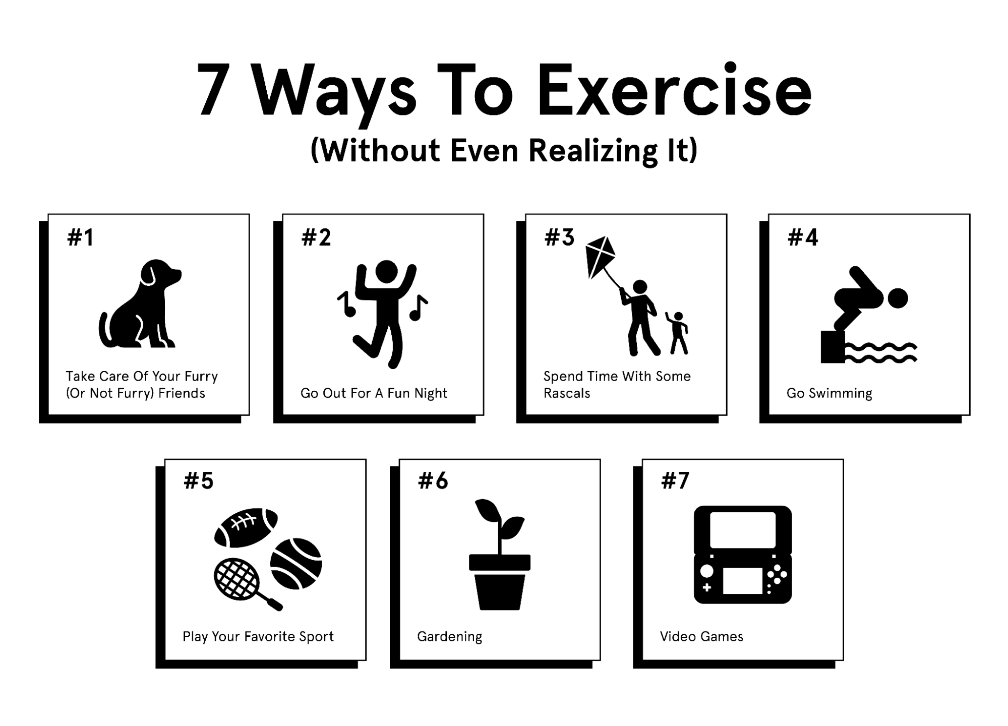 7 Ways To Exercise Without Realizing It Infographic Soylent