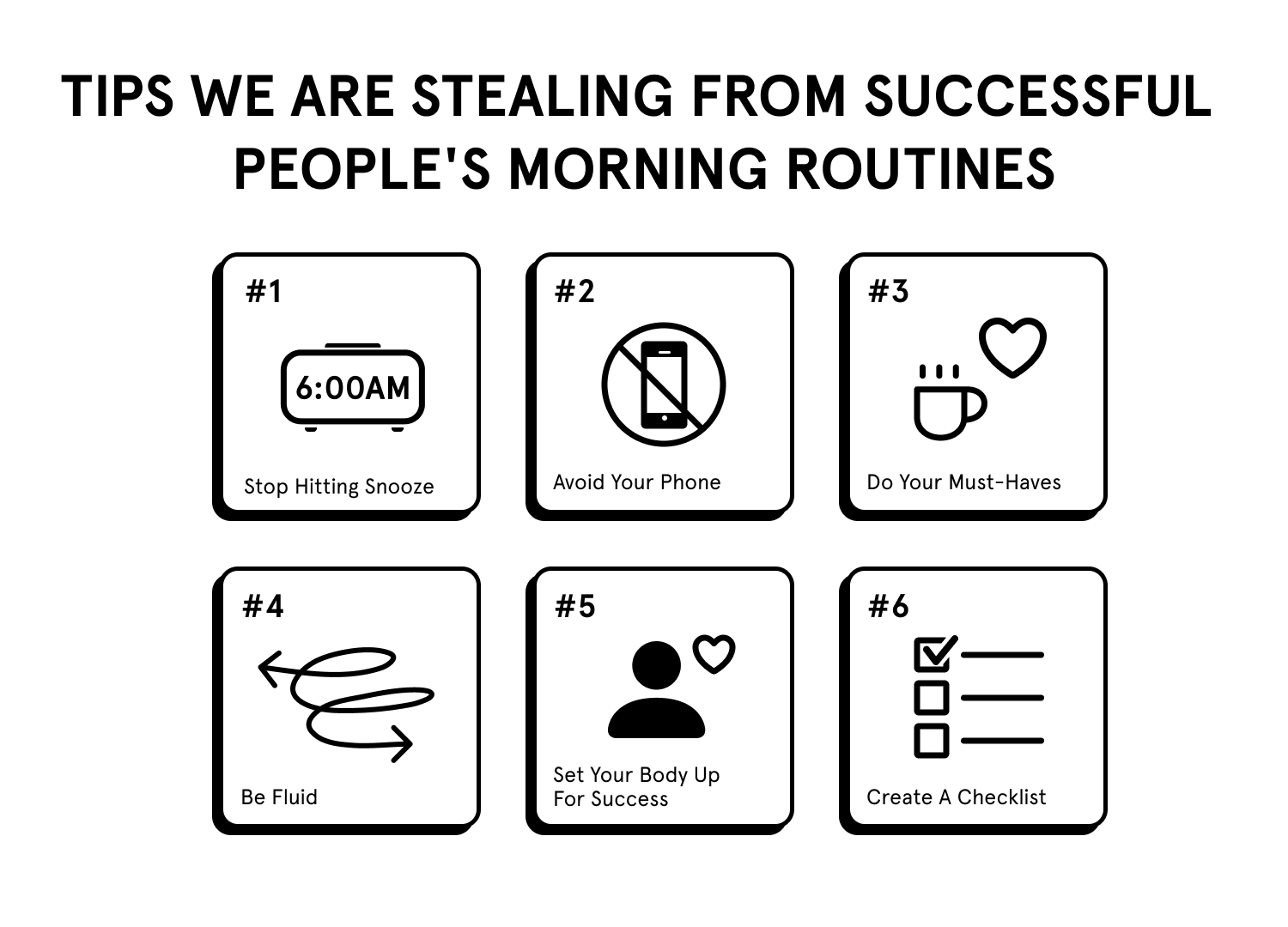 Tips We Are Stealing From Successful People’s Morning Routines Soylent Infographic