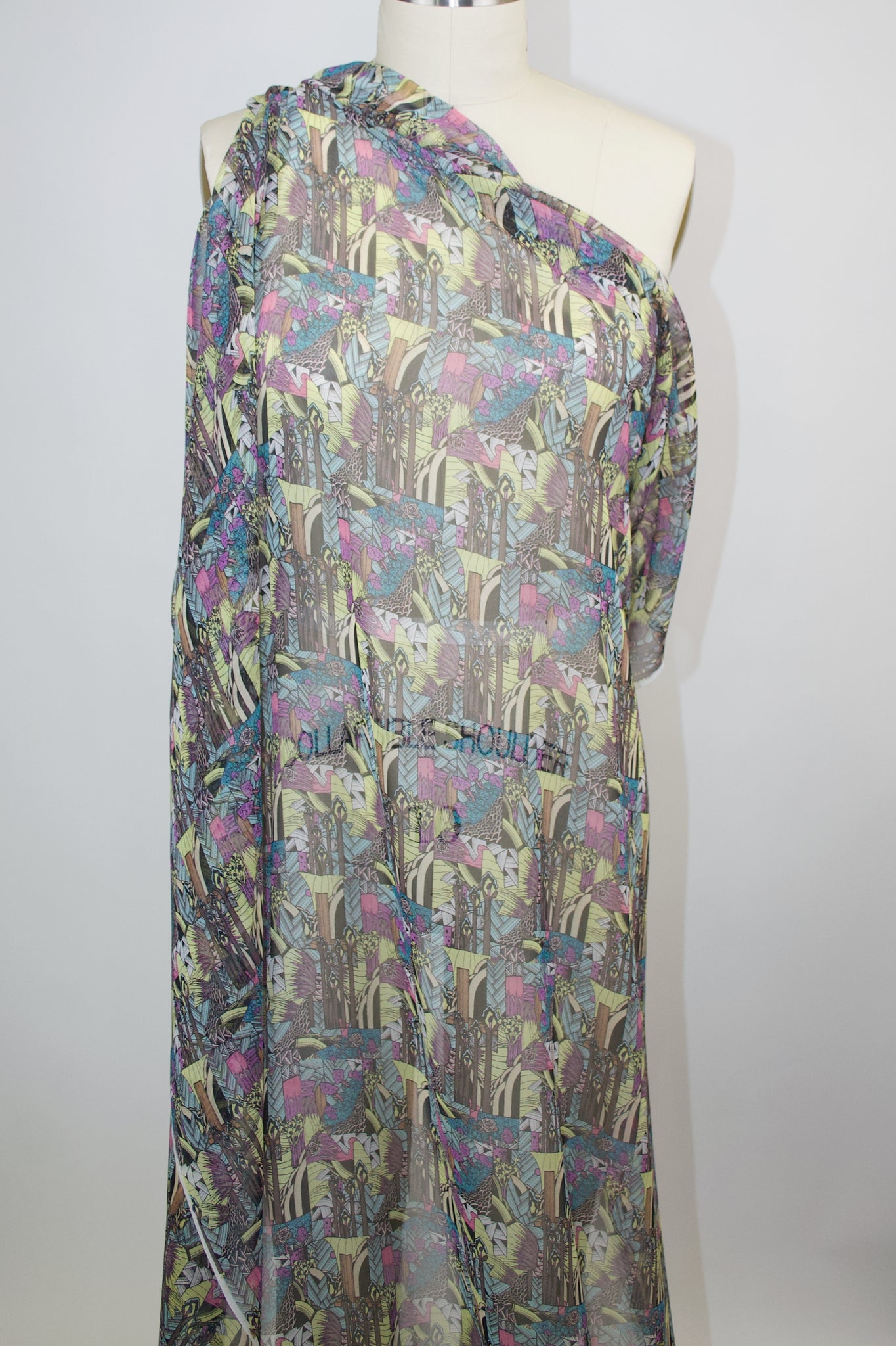 printed silk chiffon by the yard